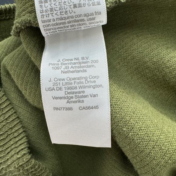 Madewell Green Asymmetrical Hem Top Ribbed Long Sleeve  Bohemian Versatile Small - Picture 15 of 15